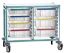 Trolley Caretray - Double 4 x 100mm, 3 x 160mm Trays