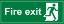 Sign - Fire Exit Rigid Plastic 30 x 15cm White On Green