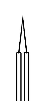 Cautery Eye Burner Ophthalmic Light Duty 2.5cm Tip Straight (S - Pointed Wire Cutter) Single Use x 5