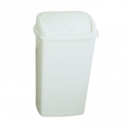 Bin Swing Top 50 Ltr (White) Plastic