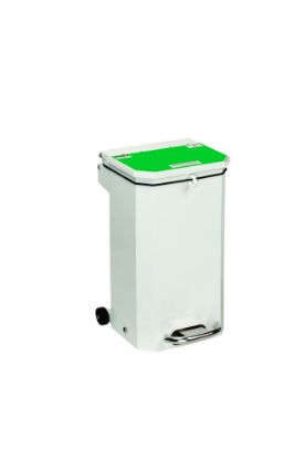 Bin Pedal 20 Ltr With Green Lid User Defined