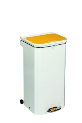 Bin Pedal 70 Ltr With Yellow Lid For Incineration