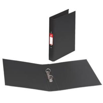 Ring Binder (Q-Connect) 2 Ring A4 25mm Polypropylene Black x 10