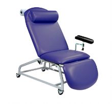 Fixed Height Reclining Phlebotomy Chair With Four Locking Casters And ...