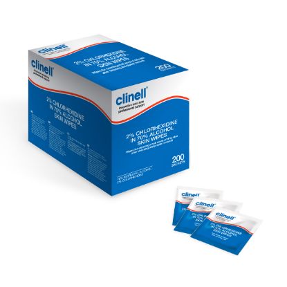 Clinell Wipes Skin 2% Chlorhexidine x 200