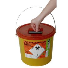 Sharps Bin+Lid 7Ltr Eco Orange