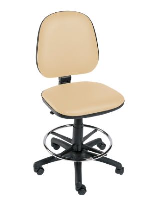 Chair Operator Footring & Five Castor Base Beige