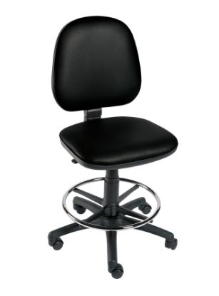 Chair Operator Footring & Five Castor Base Black