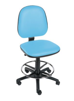 Chair Operator (Sunflower) Footring & Five Castor Base Sky Blue