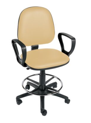 Operator Chairs With Arms (Sunflower) - Footring & 5 Castor Base