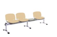 Chair Visitor Venus Modular 3 Seat/1 Table mld Plastic Beige