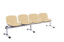 Chair Visitor Venus Modular 4 Seat Vinyl Anti-Bacterial Upholstery Beige