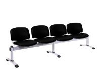 Chair Visitor Venus Modular 4 Seat Vinyl Anti-Bacterial Upholstery Black