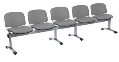 5 Seat Venus Visitor Modular Chair, Vinyl Anti-Bacterial Upholstery