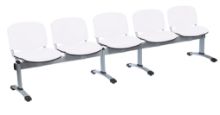 Chair Visitor Venus Modular 5 Seat Vinyl Anti-Bacterial Upholstery White