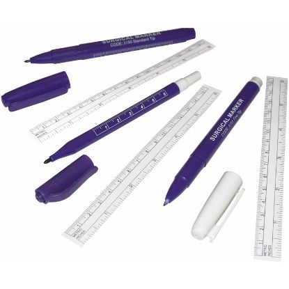 Skin Marker Pen Sterile Standard Tip With Flexi Ruler x 1