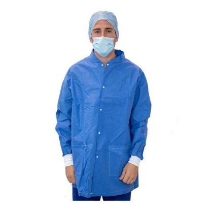 Jacket Warming Long Sleeve Blue Non-Sterile Large x 50