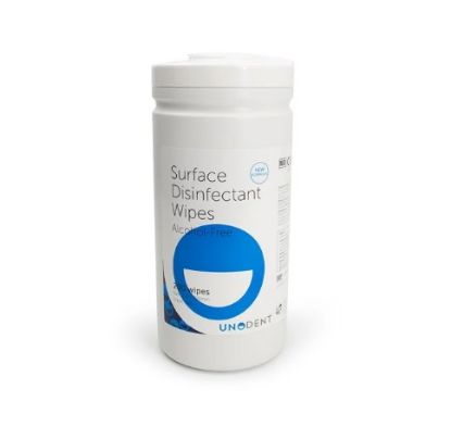 Unodent Surface Disinfectant Wipes Tub Alcohol Free x 200